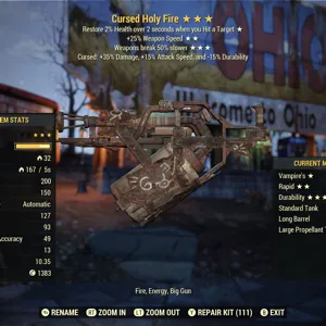 Fo76 Cursed Holy Fire
