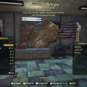 Fo76 Leaded Trail Warden