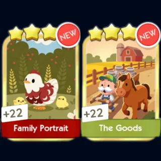 Family Portrait & The Goods 4 Sticker Gold Sticker - Monopoly Go Golden Blitz