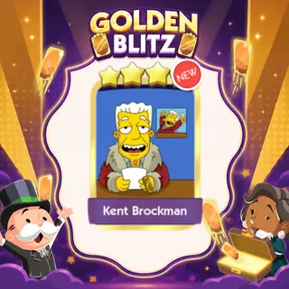 Kent Brockman 4 Sticker Gold Sticker - Monopoly Go Golden Blitz