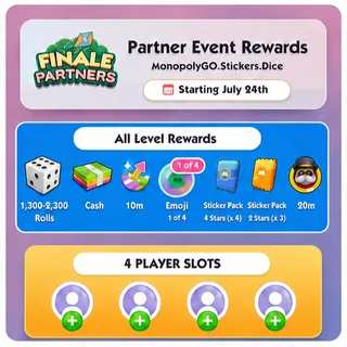 Monopoly Go Finale Partners 4 SLOT （72H Done）