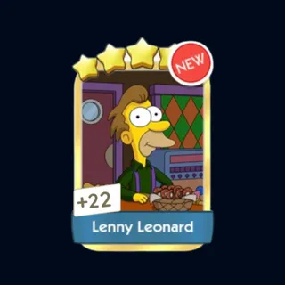 Lenny Leonard 5 Sticker Gold Sticker - Monopoly Go Golden Blitz