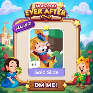 Gold Slide 1 Star ⭐ （+ 2 Free Card） Monopolygo Go