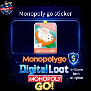 Monopoly Go Carrot Cushion