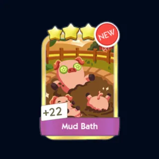 Mud Bath 4 Sticker Gold Sticker - Monopoly Go Golden Blitz