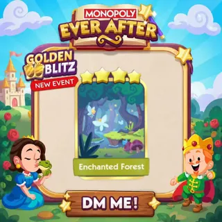 Enchanted Forest 4 Sticker Gold Sticker - Monopoly Go Golden Blitz