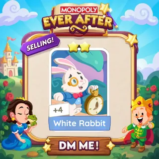 White Rabbit 2 Star ⭐ （+ 2 Free Card） Monopolygo Go