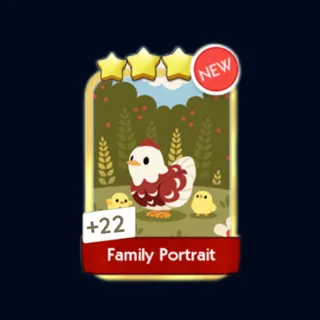 Family Portrait 4 Sticker Gold Sticker - Monopoly Go Golden Blitz