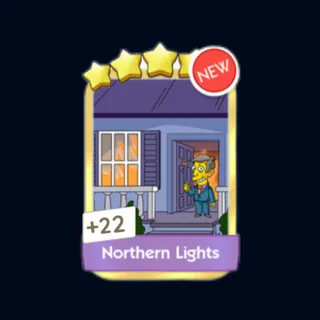 Northern Lights 5 Sticker Gold Sticker - Monopoly Go Golden Blitz