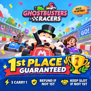 GHOSTBUSTERS Racers 1st Place Carry | 3 Accounts Carry 1 Player | Monopoly Go