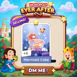 Mermaid Cake 1 Star ⭐ （+ 2 Free Card） Monopolygo Go