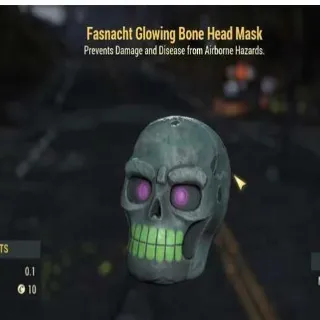 Glowing Bone Head Mask