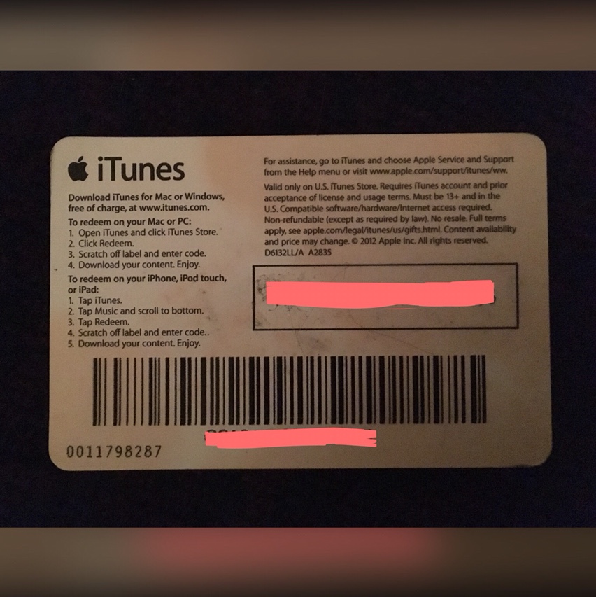 Pictures Of Scratched Itunes Gift Card | American Go ...