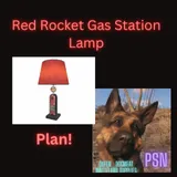 Red Rocket Gas Station Lamp