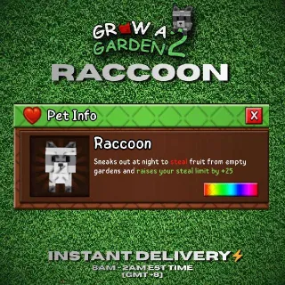🦝RACCOON🦝 | GROW A GARDEN | FAST SHIPPING⚡