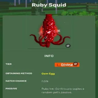 8X RUBY SQUID