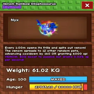 Rainbow Hatched Dilophos