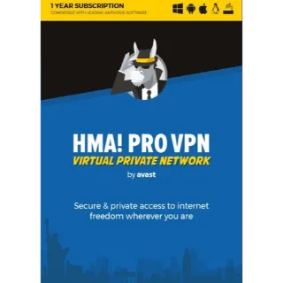 HIDE MY ASS VPN PRO - 1 YEAR 5 DEVICES