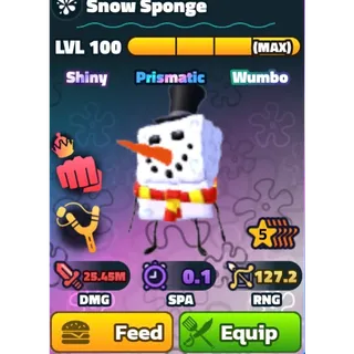 Shiny Wumbo 5 Star Snow Sponge/SW 5s Snow Sponge