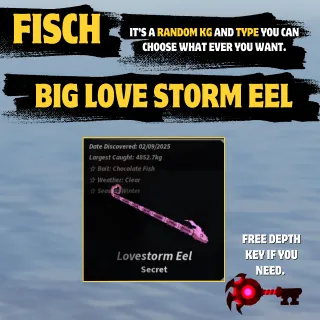 BIG LOVESTORM EEL - FISCH