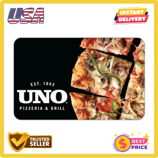 $25.00 USD UNO PIZZA PIZZERIA & GRILL GIFT CARD AUTOMATIC DELIVERY 