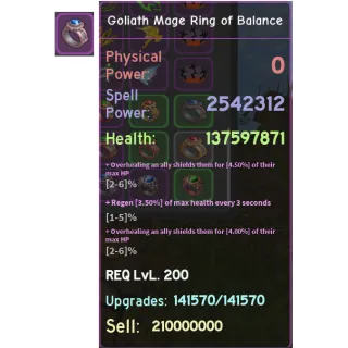Goliath Mage Ring of Balance