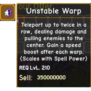 Unstable Warp