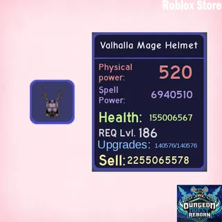 Blue Valhalla Mage Helmet - DQR