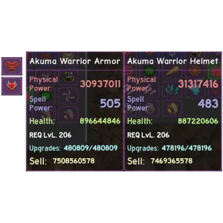 Akuma Warrior Armor & Helmet