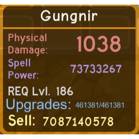 Weapon | Gungnir - Game Items - Gameflip