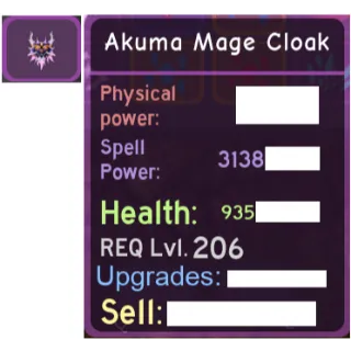Akuma Mage Cloak - GOOD/HIGH POT