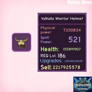 Epic Valhalla Warrior Helmet - DQR GOOD/HIGH POT