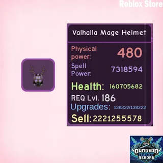 Epic Valhalla Mage Helmet - DQR GOOD/HIGH POT