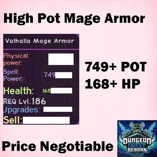 Valhalla Mage Armor High Pot