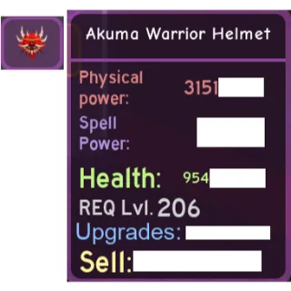 Akuma Warrior Helmet - HIGH POT