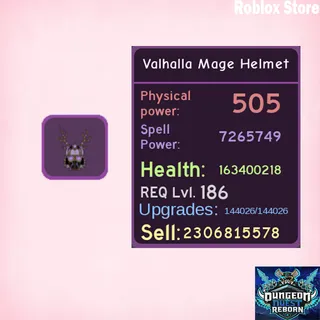 Epic Valhalla Mage Helmet - DQR GOOD POT