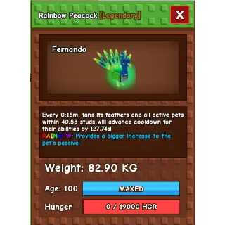 Titanic Rainbow Peacock