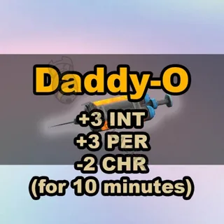 x5000 Daddy-o (+3 Intelligence, +3 Perception and -2 Charisma for 10 minutes)