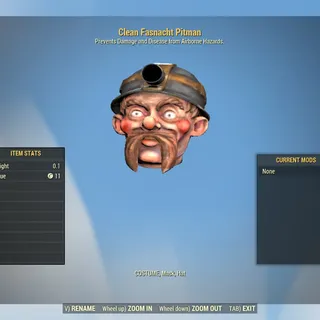 Clean Fasnacht Pitman Mask [Fasnacht 2026 rare reward]