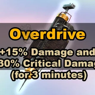 x500 Overdrive (+15% Damage and +15% Critical Damage for 3 min)
