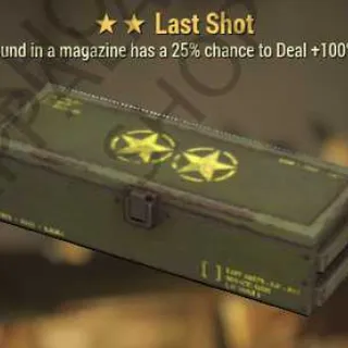 Last Shot Mod (The last round in a magazine has a 25% chance to Deal +100% Damage)