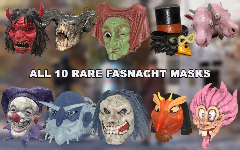 All 10 rare tradable fasnacht masks bundle Game Items Gameflip