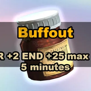 x100 Buffout (+2 STR +2 END +25 max HP for 5 minutes)