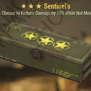 Sentinel's Mod (75% Chance to Reduce Damage by 15% While Not Moving)