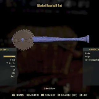 Indigo Baseball Bat