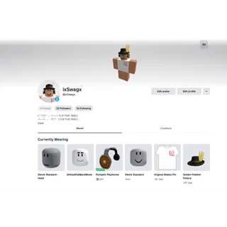 roblox account with Golden Feather Fedora
