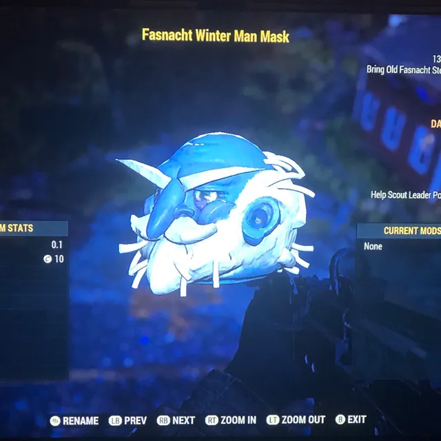 Fasnacht Winter Man Mask Fallout 76 Game Items Gameflip