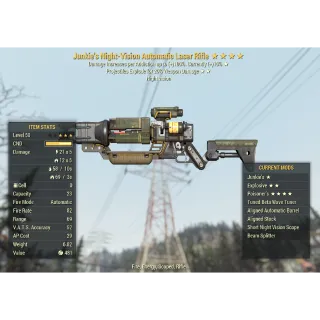 Poison Damage Laser Rifle | (Junkie's Explosive) Ultra Rare Developer Legendary Effect