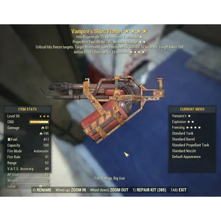 Vampire's Explosive Freezing Flamer | Ultra Rare Cut 4 Star Legendary Effect