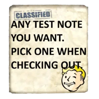 ANY Test Note | Insanely Rare Developer Note | Read Description